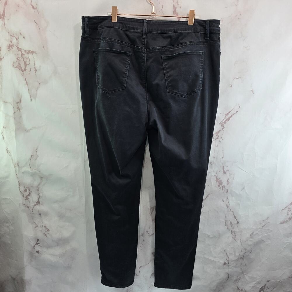 Chicos Jeans Women 14 2.5 Denim Black Straight Girlfriend Jeggings High Rise